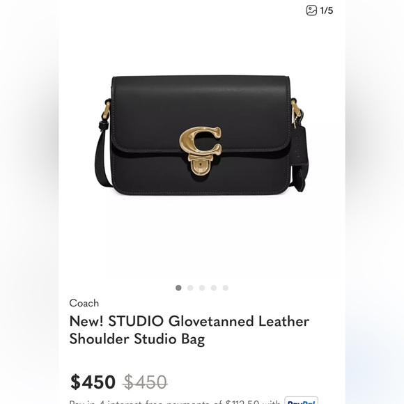 Coach Studio Bag Black Glovetanned Leather EUC soft lining Gold Hardware 🖤 - Picture 15 of 16